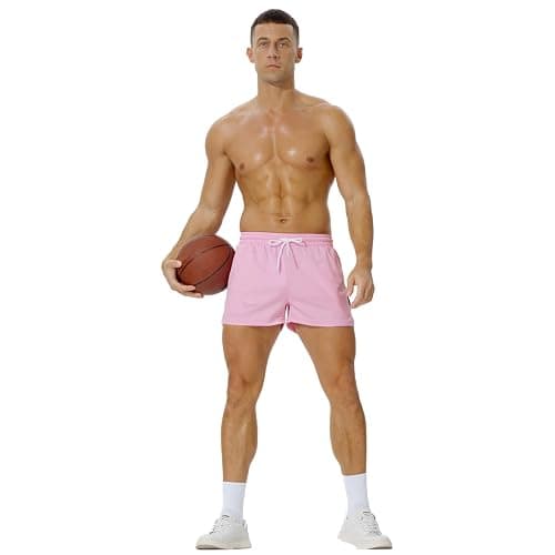AIMPACT Men's Mesh Running Shorts 3 Inch Quick Dry Gym with Pockets | Lightweight, Breathable, Moisture-wicking, Unlined, Side Slits, Elastic Waist, Drawstring, for Training & Workout thumbnail 2
