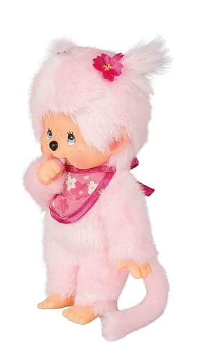 Monchhichi Sakura (Cherry Blossom) Girl Plush Toy - Pink thumbnail 5