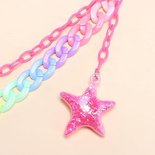 LKingel Gothic Pants Chains for Women Men Punk Star Moon Heart Starfish Wallet Chains Hip Hop Rock Pocket Chain Fashion Layered Jeans Chain for Women thumbnail 7