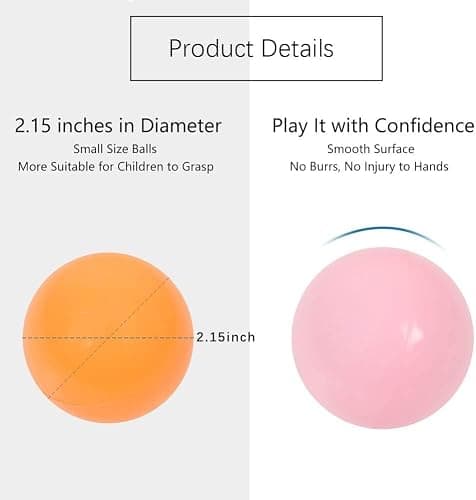 MoonxHome Ball Pit Balls for Toddlers, BPA Free Crush Proof Plastic Toy Balls for Ball Pit, Children's Pool Water Toys, Macaron Ocean Balls for Play Tent 2.15 Inch Pack of 100… thumbnail 5
