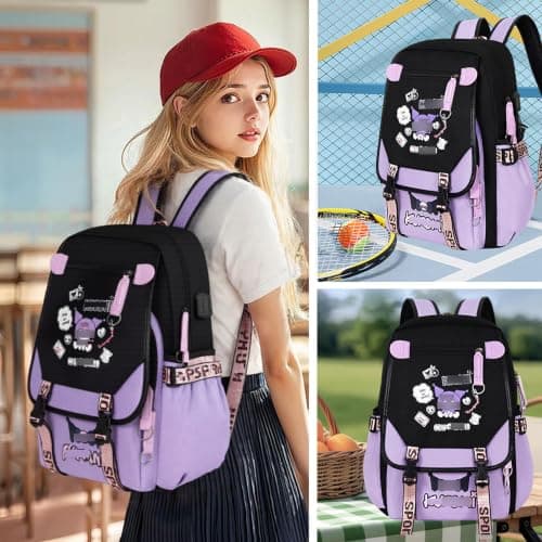 Roffatide Anime Backpack Printed Business Casual Laptop Shoulders Backpack Travel Hiking Daypacks Rucksack 17 Inch A thumbnail 6