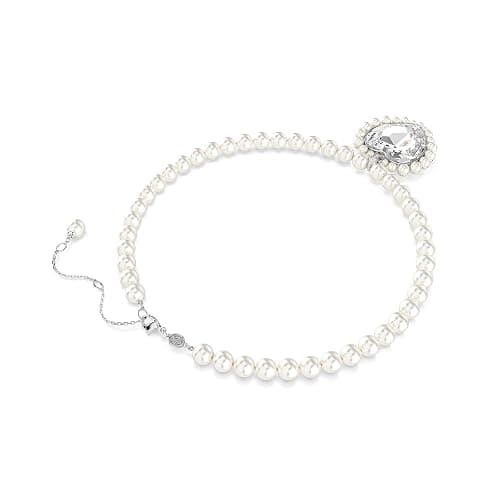 Swarovski Ariana Grande Collection, Clear Crystal & Pearls, Rhodium Finish, Necklaces, Earrings and Bracelets thumbnail 5