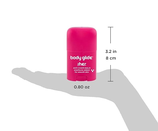Body Glide For Her Anti Chafe Balm | Chafing stick with added emollients | Great for dry, sensitive skin and/or sensitive areas | Use on chest, bra, butt, groin, arm, and thigh chafing | 0.8oz thumbnail 3