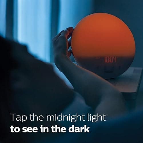 Philips SmartSleep Wake-up Light, Colored Sunrise and Sunset Simulation, 5 Natural Sounds, FM Radio & Reading Lamp, Tap Snooze, HF3520/60 thumbnail 7