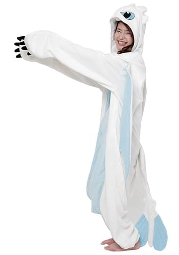 SAZAC Kigurumi - How to Train Your Dragon - Light Fury - Onesie Jumpsuit Halloween Costume thumbnail 3