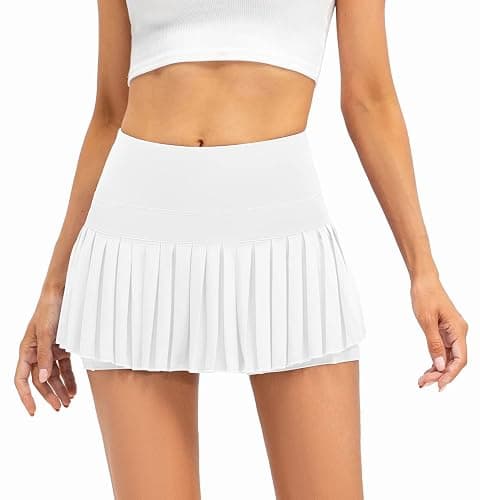 Raroauf Womens Pleated Tennis Skirts with Shorts High Waisted Mini Skirt Golf Skort Athletic Skirts Workout Pickball - Image 1
