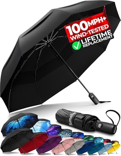 Black Travel Umbrella - Image 1