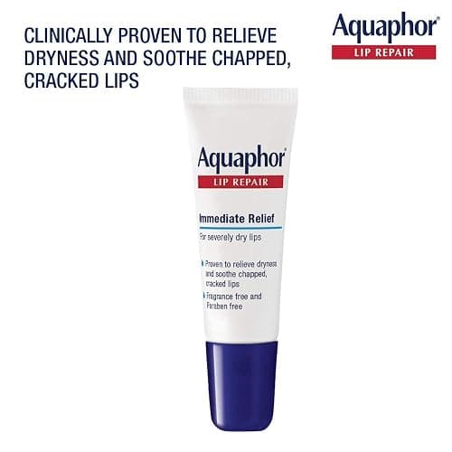 Aquaphor Lip Repair Ointment - Long-lasting Moisture to Soothe Dry Chapped Lips - .35 fl. oz. Tube thumbnail 9