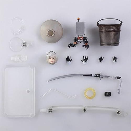 MABAIUDE 2B Action Figure 2B Statue - 5.9" Anime Figurine No.2 Type B 2Byorha Figure Joint Movable Head Changeable with Replaceable Accessories - PVC Handmade Collectible Gifts thumbnail 7