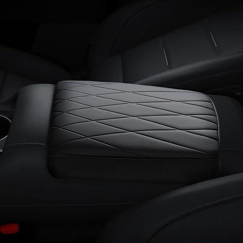 KMMOTORS Leather Console Armrest Cushion Cover Compatible with Hyundai Palisade 2026 (LX3) – Custom Fit, Soft Padded Protection, Easy Install (Single, Light Gray) thumbnail 2