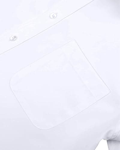 Alimens & Gentle Men's Dress Shirts Long Sleeve Wrinkle-Free Stretch Shirts Solid Formal Button Down Shirt with Pocket thumbnail 5