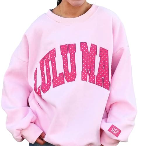 LULU MAC Polka Dot Applique Sweatshirt Sweat Shirt T-Shirt - Adult - Image 1