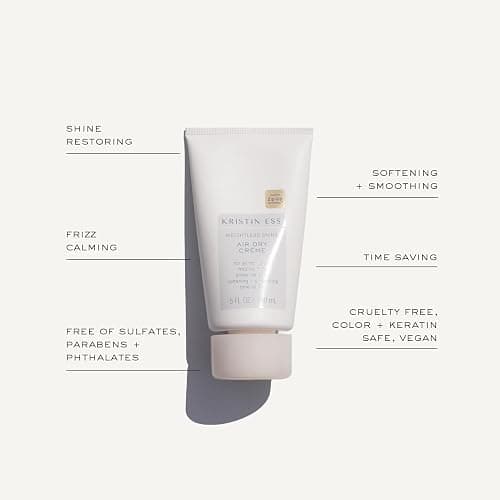 Kristin Ess Hair Weightless Shine Air Dry Cream for Curl Definition, Smoothing + Blowout Prep - Frizz Control - Light Hold - Women's Styling Product for Frizzy, Wavy + Curly Hair - Vegan thumbnail 3