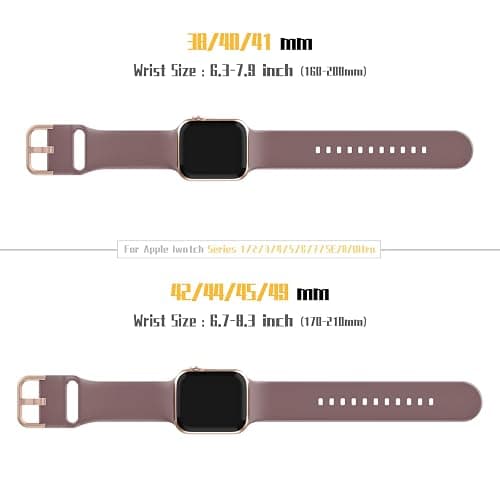 Sport Band Compatible with Apple Watch Bands 49mm 46mm 45mm 44mm 42mm 41mm 40mm 38mm, Soft Silicone Replacement Strap with Classic Clasp for iWatch Series 11 10 9 8 7 6 5 4 3 2 1 SE Ultra Women Men thumbnail 7