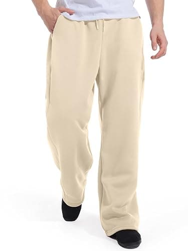 ZUGJAM Men's Baggy Sweatpants Wide Leg Lounge Sweat Pants with Pockets thumbnail 3