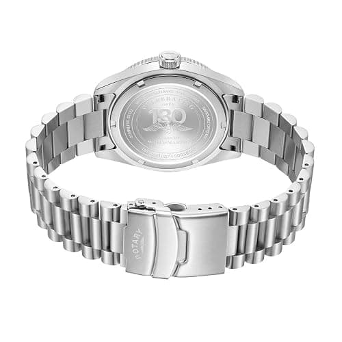 Rotary Men's Apex100 Red Bezel Stainless Steel Bracelet Watch thumbnail 4