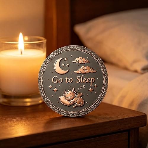 Funny Destiny Flip Coins GO to Bed Decision Coin One More Chapter Double-Sided Decision Coin Flip Coin for Game Book Lover Reader Teenager Men Women Birthday thumbnail 5