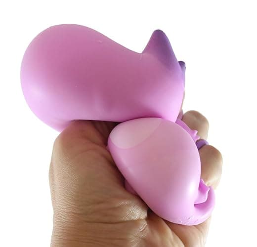 4 Axolotl - Soft Creamy Doh Filled Squeeze Stress Balls - Sensory, Fidget Toy Super Soft (All 4 Color Axolotls) thumbnail 5