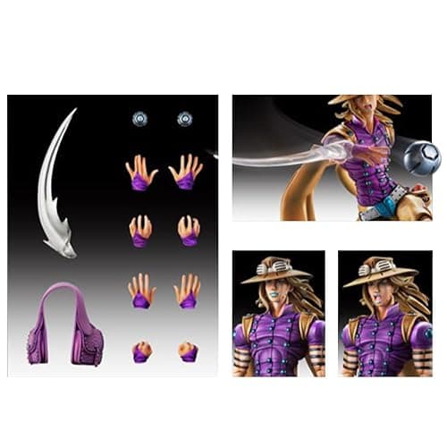 Zhongkaihua JJBA Anime Figures Gyro Zeppeli Super Action Statue Figure Joints Movable and Interchangeable Accessories Models Collectible Desktop Decorations thumbnail 3