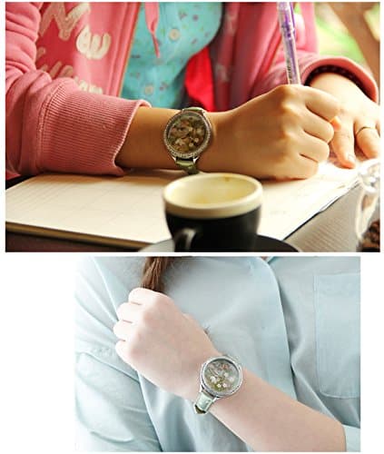 DREAMING Q&P Fq-234 Brown Leather Strap Bowknot Kitty Design Students Girls Woman Quartz Wrist Watches thumbnail 5