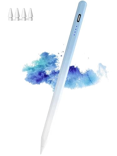 Stylus Pen for iPad(2018-2025), Pad Pencil 10th Generation with Palm Rejection, Active Digital Pencil Compatible with Apple iPad 6/7/8/9/10/A16, Pro 11"/12.9"/13"/M4, Mini 5/6, Air 3/4/5/M2/M3 -Blue - Image 1