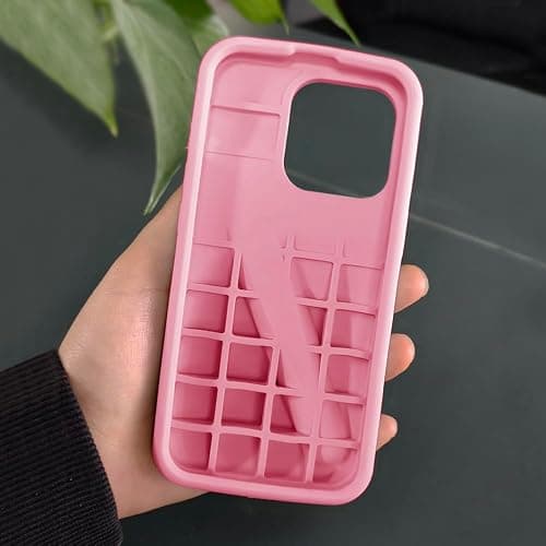 Generic Lip Gloss Phone 15 Pro Max Case - Premium Silky Silicone Lip and Phone Case with Puffy Back and Tactile Buttons for Easy Grip - Protective and Stylish Case Phone 15 Pro Max (Pink) thumbnail 5