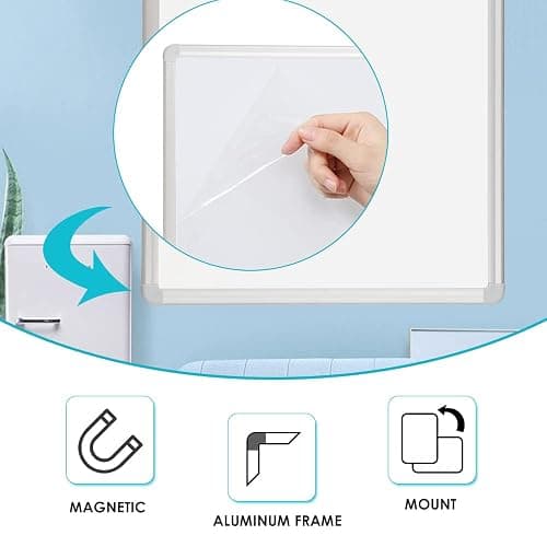 DEVELOP Magnetic Dry Erase White Board 24x36 Inch, Aluminum Frame Wall-Mounted Whiteboard with Detachable Marker Tray & Magnetic Surface for Home Office Classroom Kitchen Memo thumbnail 2
