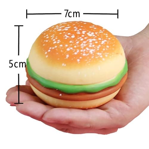 Cooplay 2pcs Hamburg Shape Decompression Stress Relief Prop Food Shape Extrusion Relaxation Extrusion Pulling and Deformation Decompression Kitchen Decorative Props For Adult Hallowmas Party thumbnail 2