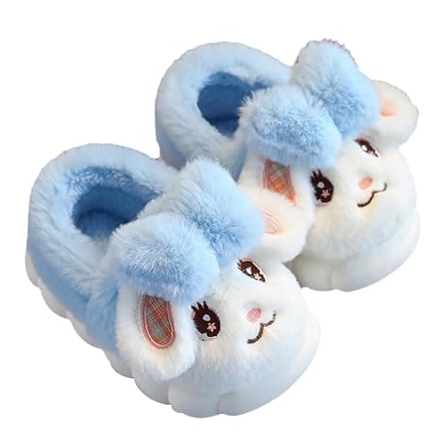 Onngaku Girls Bunny Slippers for Little Kids Toddler Cute Rabbit House Slippers Plush Warm Home Shoes - Image 1