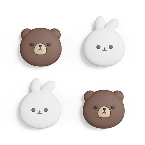 PlayVital Thumb Grip Caps for Steam Deck LCD, Silicone Thumbsticks Grips Joystick Caps for Steam Deck OLED - Chubby Bear & Smiley Bunny thumbnail 9