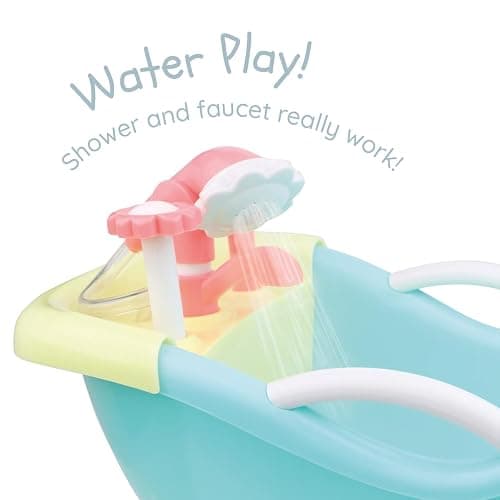 JC Toys - for Keeps Playtime! | Baby Doll Real Working Bath Set | Fits Dolls up to 16" | Shower and Faucet Really Work | Play Accessories | Ages 2+ thumbnail 4