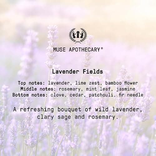 Muse Apothecary Home Ritual Active Odor Eliminator Spray - Furniture Deodorizer Spray & Bathroom Odor Eliminator for Home - Essential Oil Air Freshener - 4oz, Lavender Fields thumbnail 8