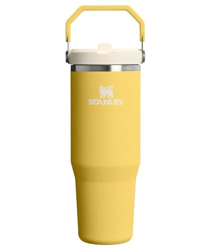 STANLEY IceFlow 2.0 Flip Straw Tumbler with Handle 30 oz | Twist On Lid and Flip Up Straw | Leakproof Water Bottle | Insulated Stainless Steel | BPA-Free | Daffodil - Image 1