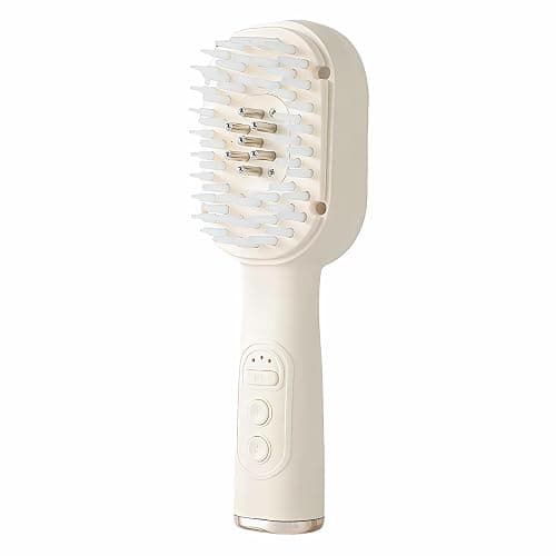 ThreeH Electrical Hair Treatment Brush with Red Light - at-Home Salon Grade Scalp Massager for Deep Nourishment White - Image 1