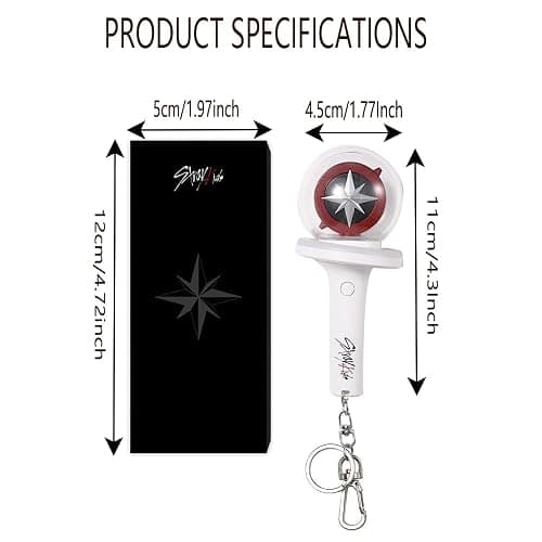 Pitsilat Kpop Stray Kids Light Stick Ver 2 Keychain Concert Fan Gift SKZ Goods Light Stick Color and Speed ​​Adjustable Includes 15 Modes thumbnail 5