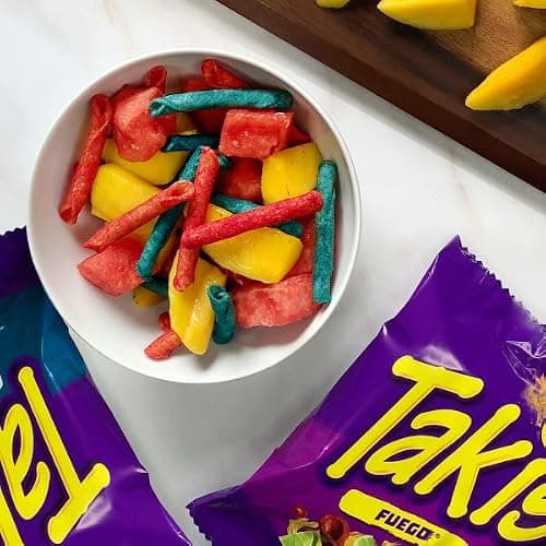 Takis Blue Heat Rolled Tortilla Chips, Hot Chili Pepper Artificially Flavored, 4 Ounce Bag thumbnail 6