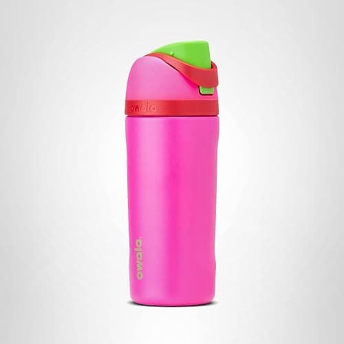 Owala Kids FreeSip Insulated Stainless Steel Water Bottle with Straw, BPA-Free Sports Water Bottle, Great for Travel, 16 oz, All the Berries thumbnail 6