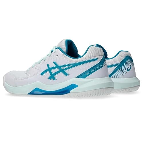 ASICS Women's Gel-Dedicate 8 Tennis Shoes - 8 - White/Teal Blue thumbnail 3