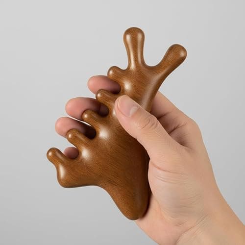 Manual Scalp Massagers, 3 Pack Wooden Head Scalp Massager Comb, Portable Massage Tool thumbnail 7