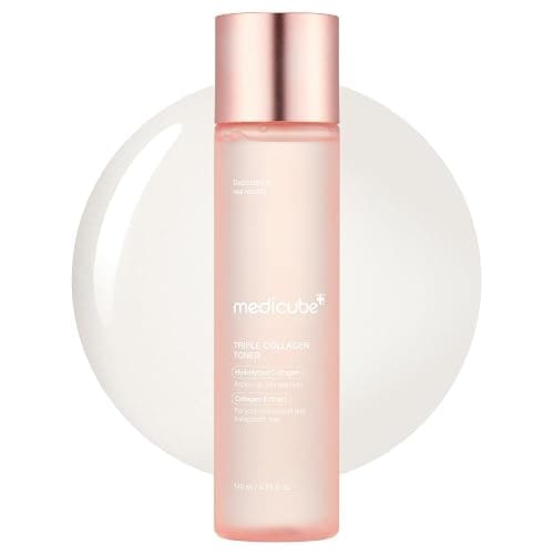 medicube Triple Collagen Toner for Deep Hydration & Plump Skin | Hydrolyzed, Atelo, & Soluble Collagen - Fast-Absorbing Formula for All-Day Suppleness, Korean Skincare, 4.73 fl.oz. - Image 1