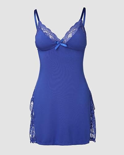 CHICME y-blue sexy lace sleep dress thumbnail 5