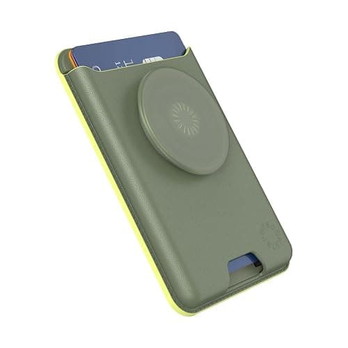 PopSockets Softgoods Phone Wallet with Expanding Grip and Adapter Ring for MagSafe, Magnetic Phone Card Holder, Wireless Charging Compatible, Wallet Compatible with MagSafe/Samsung - Eucalyptus thumbnail 3