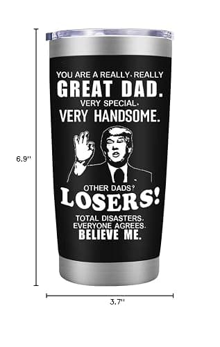LEIOH Fathers Day Dad Gifts from Daughter Son,Dad Birthday Gifts,Fathers Day Birthday Gift for Men Papa Grandpa Uncle Stepdad,20 oz Tumbler Mug Black thumbnail 3