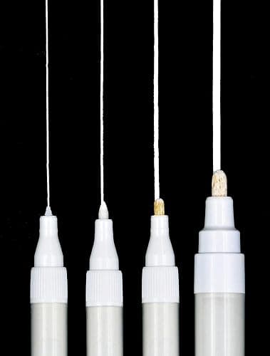 PETER PAUPER PRESS Studio Series White Acrylic Markers (set of 4 permanent markers with different tip sizes) thumbnail 4