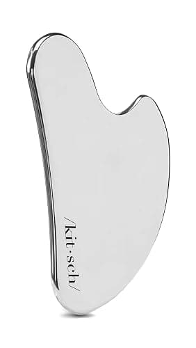 Kitsch Stainless Steel Guasha Tool for Face - Silver | Stainless Steel Gua Sha Facial Tools | Face Sculpting Tool and Double Chin Reducer, Neck & Lymphatic Drainage Massager thumbnail 4