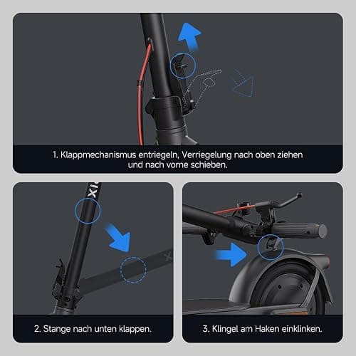 Xiaomi E-Scooter 4 Lite, 4 Pro Plus, 4 Ultra, 5 Elite, 5, 5 Pro oder 5 Max mit Deutscher Straßenzulassung (max 20km/h, bis zu 70km Reichweite und 25% Steigung, Luftreifen, Dual-Bremsen, Display, App) thumbnail 14