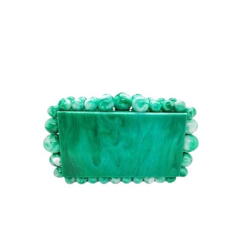 Acrylic Evening Handbag Pearl Women's Clutch Shoulder Bag Crossbody Bag Square Box Wedding Cocktail Party Prom - Image 1