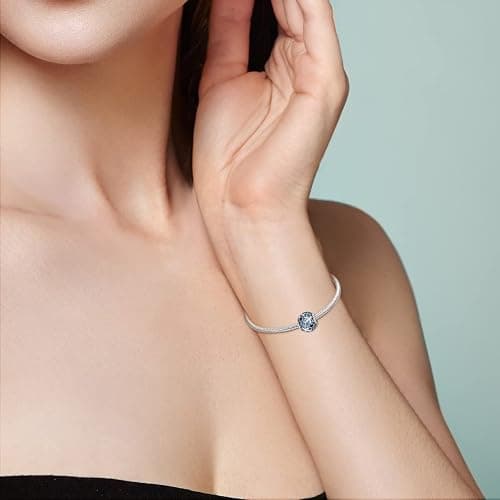 💙 MULA 925 Sterling Silver Charms for Bracelets and Necklaces Family Letters Dangle Pendants Airplane Travel Beads Family Tree Jewelry Charms for Women thumbnail 5