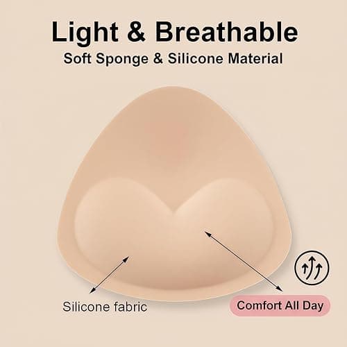 2 Pairs Self Adhesive Silicone Bra Pads Removable Sticky for Push Up Bikini Swimsuit Sports Invisible Comfy Cups Nude Black thumbnail 3