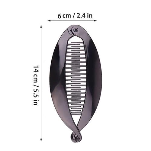 Youme Banana Hair Clips Banana Clips Hair Banana Hair Clip for Thick Fine Curly Hair Vintage Clincher Combs Tool Accessories Fishtail Hair Clip Combs Double Banana Clip Set for Women Girls thumbnail 2